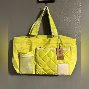 NWT Steve Madden tote bag in cyber lime.